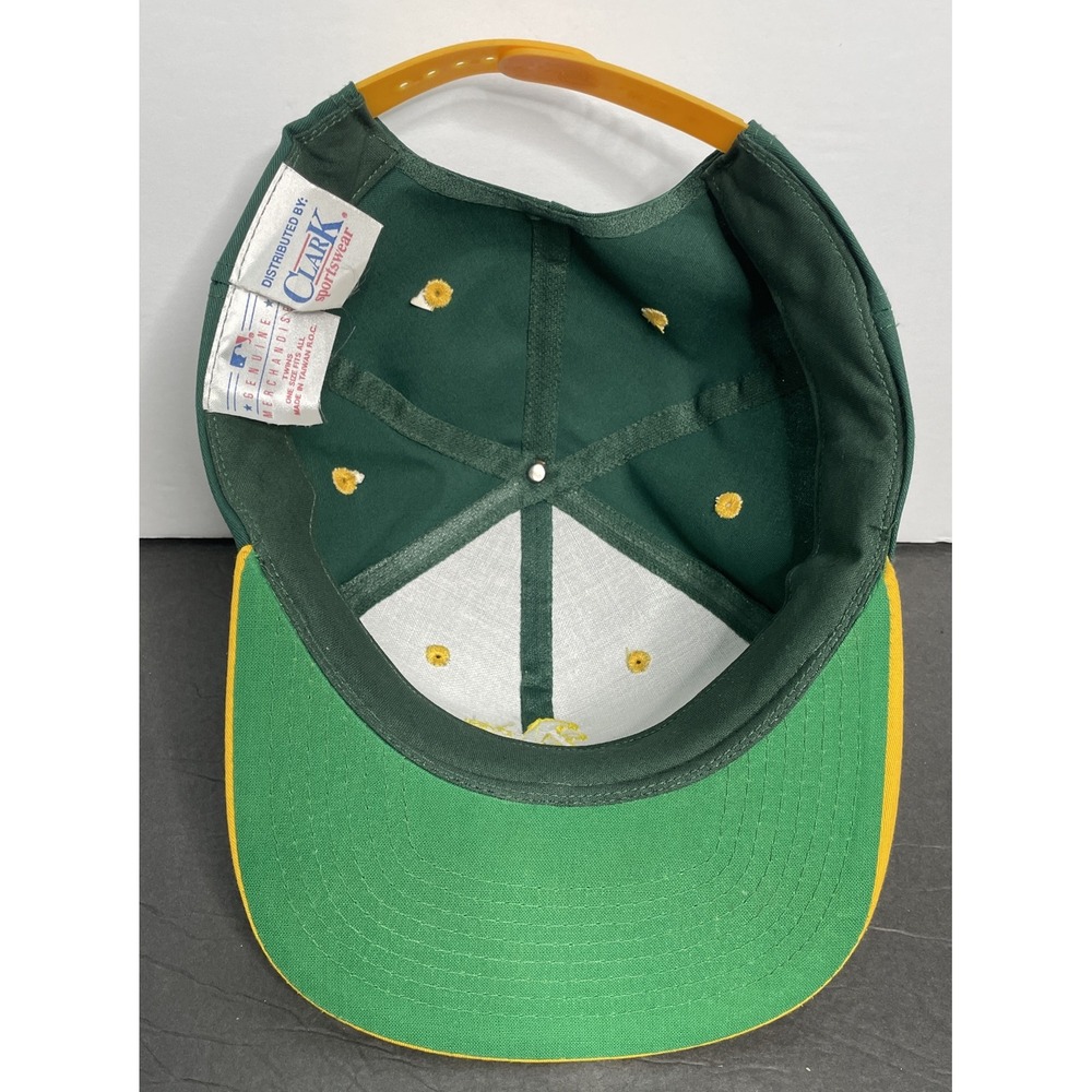 Vintage Oakland Athletics A's Snapback Hat Clark Sportswear Green Baseball Cap - Picture 5 of 7